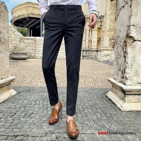 Broek Casual Zwart Mooi Werk Nieuw Mini Slim Fit Voorjaar Heren