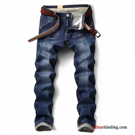 Broek Elastiek Heren Voorjaar Spijkerbroek Jeans Jeugd Potlood Broek Slim Fit