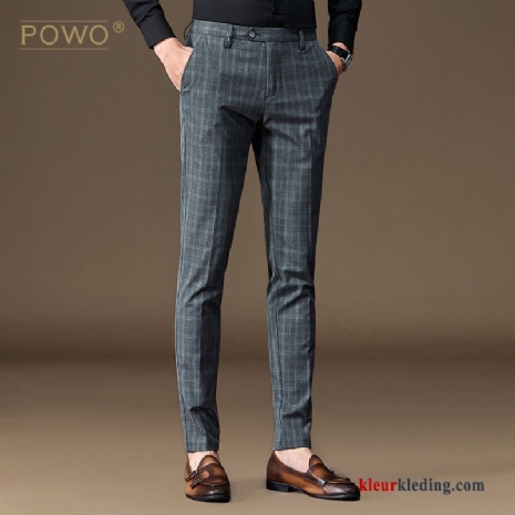 Broek Jeugd Zwart Heren Trend Slim Fit Geklede Mini