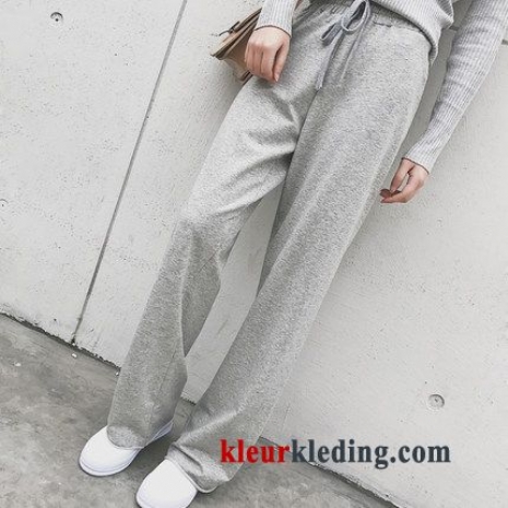 Broek Rechtdoor Dames Casual Joggingbroek 2018 Dunne Grijs