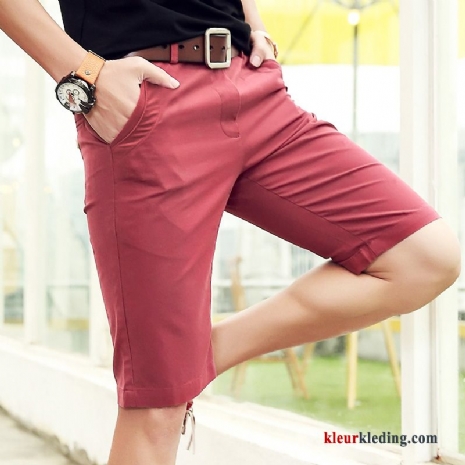 Broek Trend Rood Casual Zomer Strand Korte Broek Groot Heren