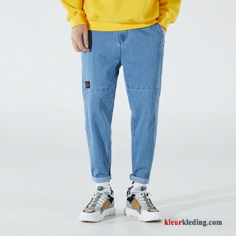 Broek Trendy Merk Spijkerbroek Jeans Licht Blauw Rechtdoor Heren Zomer