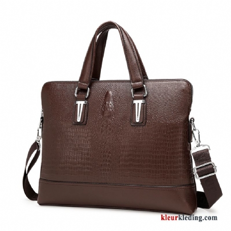 Bruin Leer Heren Handtas Messenger Tas Casual Business