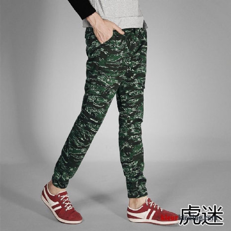 Camouflage Broek Herfst Potlood Broek Heren Trend Groen Cargo Broek