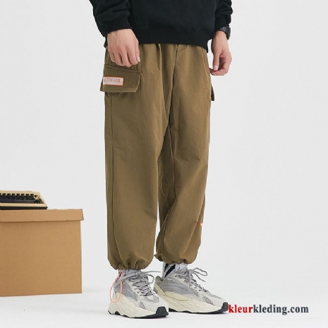 Cargo Broek Joggingbroek Asymmetrisch Losse Trend Khaki Ontwerp Cargo Heren