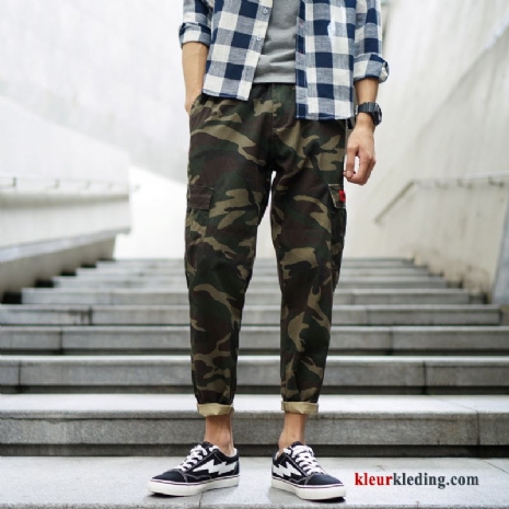 Cargo Broek Potlood Broek Camouflage Heren Trendy Merk Streetstyle Harlan