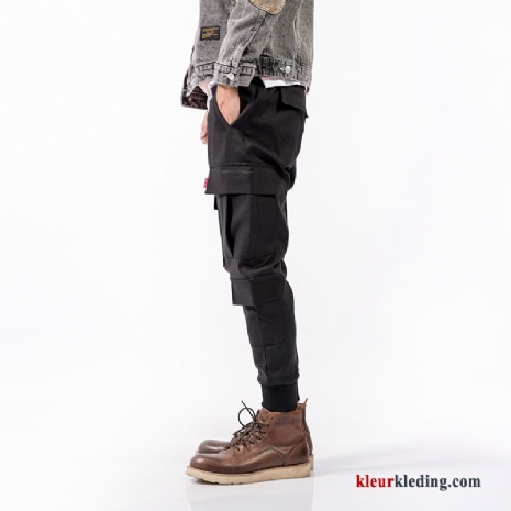 Cargo Broek Trend Meer Zakken Herfst Heren Casual Broek Cargo Zwart Origineel