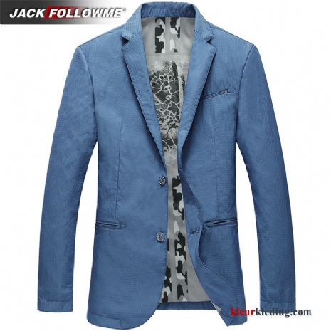 Casual Blauw Blazer Nieuw Jasje 2018 Pak Slim Fit Heren