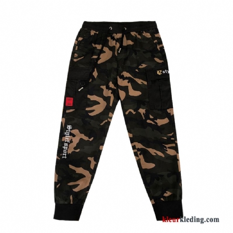 Casual Broek Heren Cargo Broek Strak Camouflage Trend Zomer Jeugd