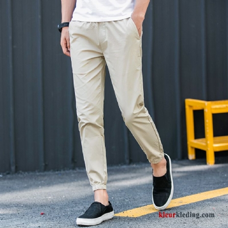 Casual Broek Heren Slim Fit Dunne Strak Lange Zomer Trend