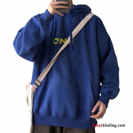 Casual Hoodie Jasje Nieuw Mannelijk Heren Blauw Voorjaar