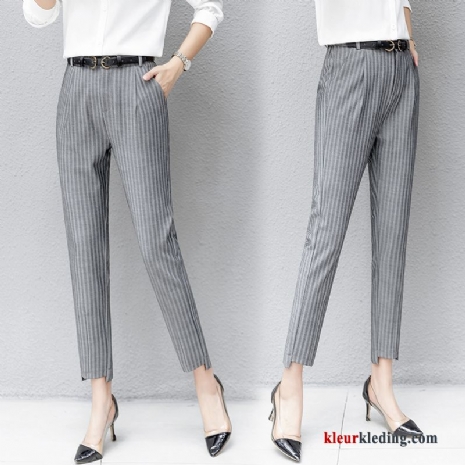 Casual Streep Voorjaar Nieuw Harlan Dunne Broek Slim Fit Dames