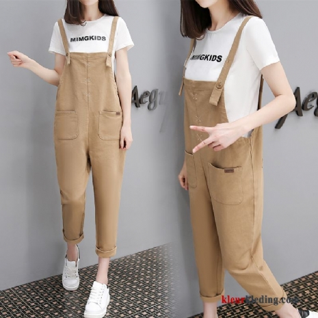 Dames Bretels Broek Mini Dunne 2018 Zomer Trend Siamese Broek Losse Khaki