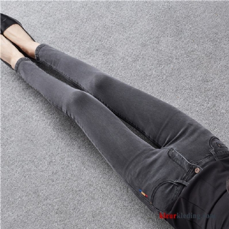 Dames Broek Lange Skinny Dunne Spijkerbroek Jeans Potlood Broek Elastiek Herfst