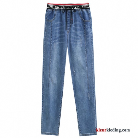 Dames Casual Broek Losse Lange Mini Spijkerbroek Jeans Blauw Nieuw Trend