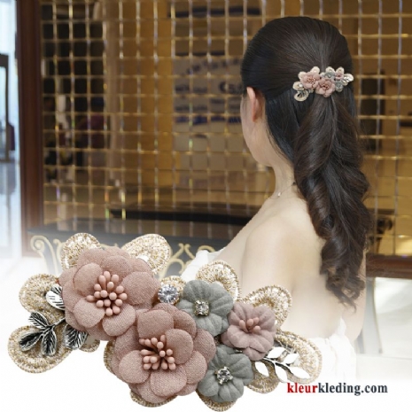 Dames Doek Haaraccessoires Veerklemmen Geruit Kleurrijk Haarspeld Bloemen Kant