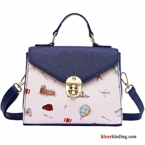 Dames Handtas Herfst Trend Alle Wedstrijden Mode Mini Messenger Tas Nieuw Winter Blauw