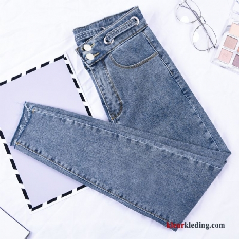 Dames Instituut Elastiek Skinny Rood Spijkerbroek Jeans Voorjaar Vintage