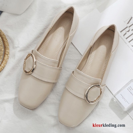 Dames Mocassins Leren Schoenen Slip On Loafers Vrouwen Plat Bootschoenen Alle Wedstrijden Brits