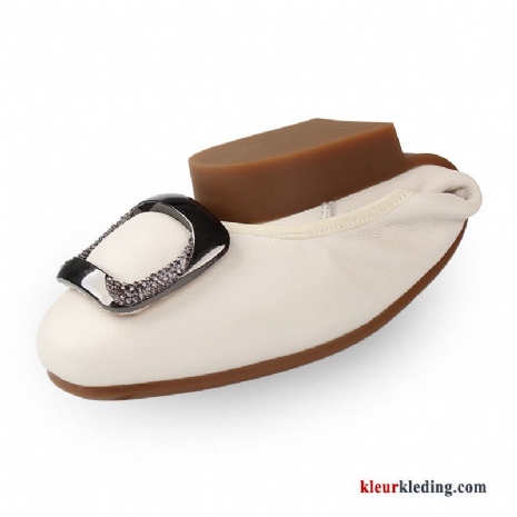 Dames Mocassins Lichte Echt Leer Comfortabele Plat Pumps Bootschoenen Vrouwen Zachte Zolen Zwart Beige