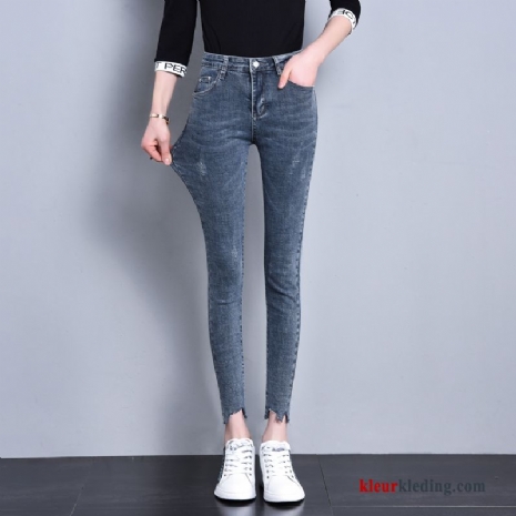 Dames Nieuw Mini Hoge Taille Skinny Spijkerbroek Jeans Dunne Onregelmatig