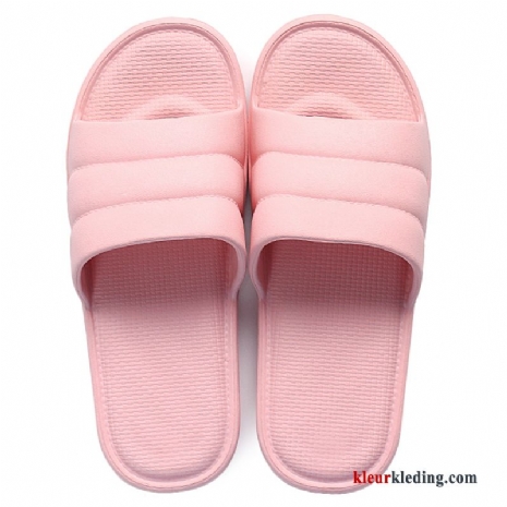 Dames Pantoffels Zomer Antislip Lovers Slippers Zachte Zolen Vrouwen Mannen Binnen Roze