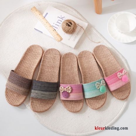 Dames Plateauzool Binnen Slippers Mannen Kleur Zomer Pantoffels Antislip