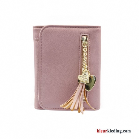 Dames Portemonnee Mini Roze Mode Vouw Vers Peren Bloemen Schattig Portefeuille