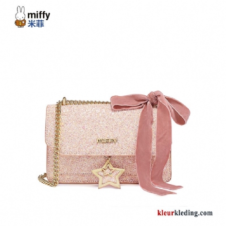 Dames Schoudertas Pailletten 2019 Nieuw Tas Mode Roze Mini Ketting Beige