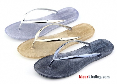 Dames Slipper Plat Antislip Vrouwen Zomer Kristal Strand Gratis Verzending Zwart