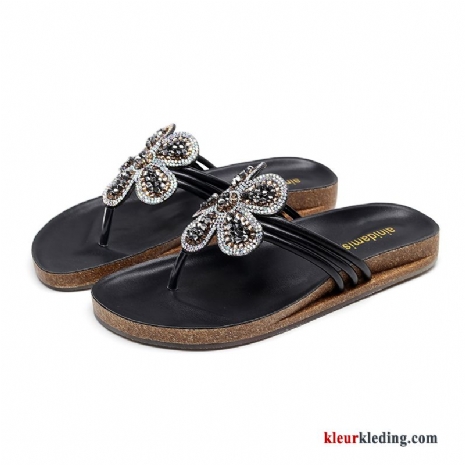 Dames Slipper Plat Zomer Bovenkleding Plateauzool Mode Alle Wedstrijden Vrouwen Rood Zwart