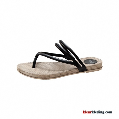 Dames Slipper Strand Mode Trend Bovenkleding Zomer Schoenen Vrouwen Rood Zwart