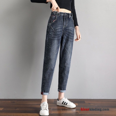 Dames Voorjaar Spijkerbroek Jeans Dunne Hoge Taille Herfst Nieuw Harlan Zwart