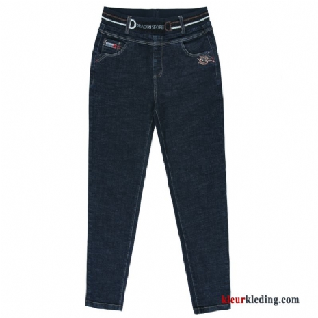 Dames Zwart Nieuw Spijkerbroek Jeans Hoge Taille Potlood Broek Herfst Voorjaar