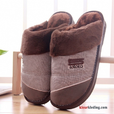 Dikke Zool Antislip Binnen Winter Slippers Grote Maten Pantoffels Groot Heren