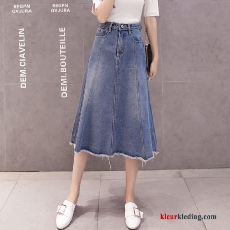 Dunne Zomer Blauw Instituut Denim Voorjaar Rok Dames