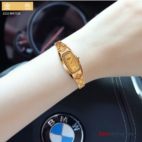 Eenvoudig Horloge Waterdicht Rose Goud Strass Dames Armbanden Fijne Gouden