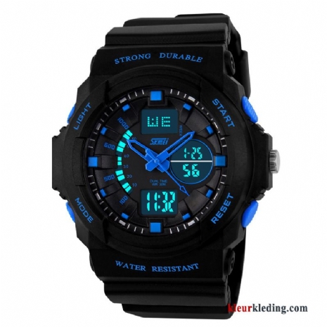 Elektronisch Horloge Student Tiener Running Mode Heren Lichtende Nachtwolken Waterdicht Blauw