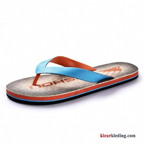 Flip Flops Antislip Casual Bovenkleding Pantoffels Alle Wedstrijden Mode Schoenen Zomer Heren Blauw