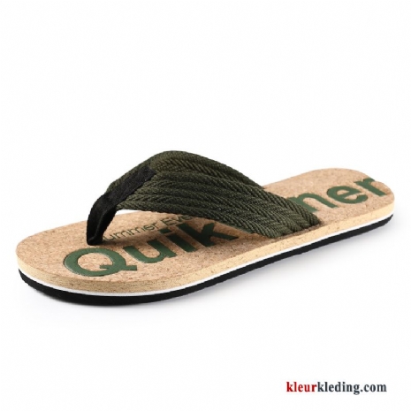 Flip Flops Bovenkleding Schoenen Persoonlijk Slipper Pantoffels Mannen Zachte Zolen Outdoor Heren Groen