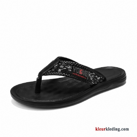 Flip Flops Bovenkleding Trend Sandaal Casual Persoonlijk Antislip Slipper Mannen Heren Zwart