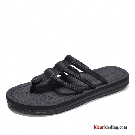 Flip Flops Mode Casual Mannen Slipper Alle Wedstrijden Pantoffels Antislip Bovenkleding Heren Zwart