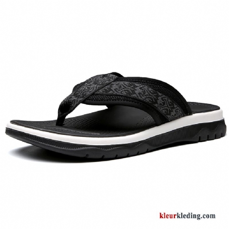 Flip Flops Pantoffels Persoonlijk Antislip Slipper Bovenkleding Sandaal Outdoor Mannen Heren Rood Zwart