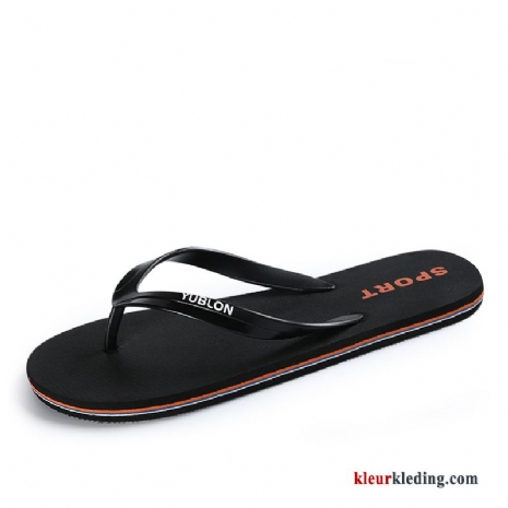 Flip Flops Persoonlijk Slipper Bovenkleding Strand Zomer Trend Mannen Mode Heren Zwart