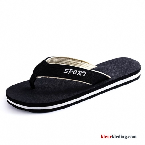 Flip Flops Sandaal Slipper Mode Antislip Trend Slijtvastheid Strand Mannen Heren Zwart