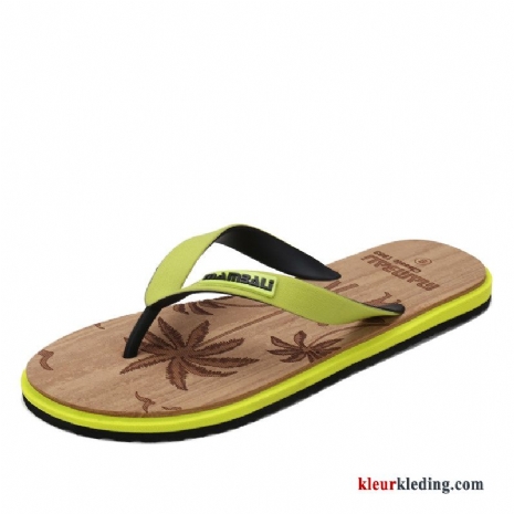 Flip Flops Strand Zomer Pantoffels Slipper Trend Reis Mannen Rubber Heren Geel