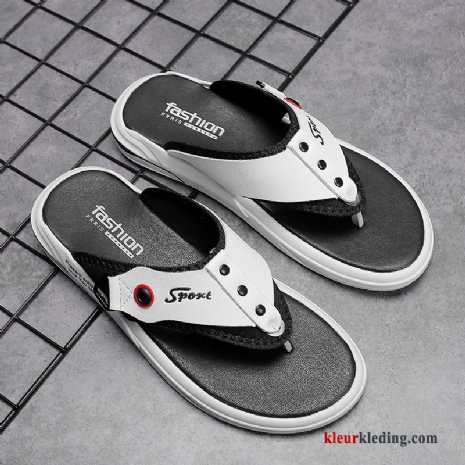 Flip Flops Trend Zachte Zolen Mannen Bovenkleding Slipper Pantoffels Persoonlijk Zomer Heren Wit