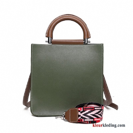 Groen Alle Wedstrijden Tas Dames Handtas Trend Messenger Tas Echt Leer