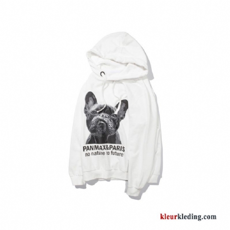 Groot Mannelijk Wit Heren Hoodie Herfst Pullover Trendy Merk