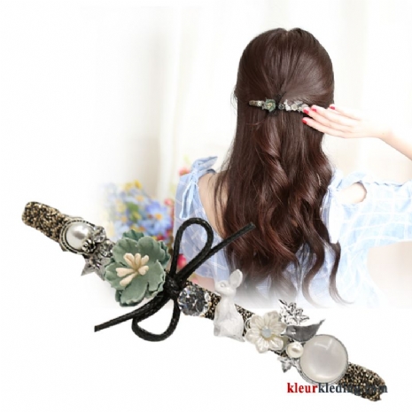 Haarspeld Accessoires Kleurrijk Haaraccessoires Haarclip Bloemen Geruit Veerklemmen Dames